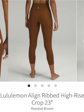 lululemon Align Ribbed High-Rise Crop 23" - Roasted Brown
